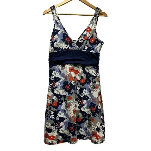 Patagonia Women's Floral Margot Casual Organic Cotton Blend Dress‎ M - Picture 1 of 6